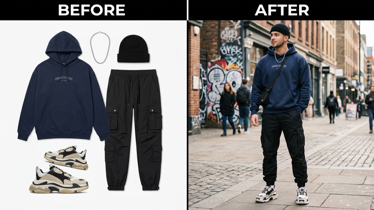 ai outfit try-on from store photo