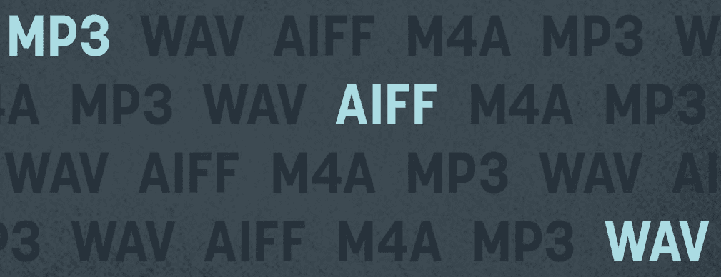 comparação entre aiff, wav e mp3