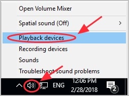 choose playback devices option