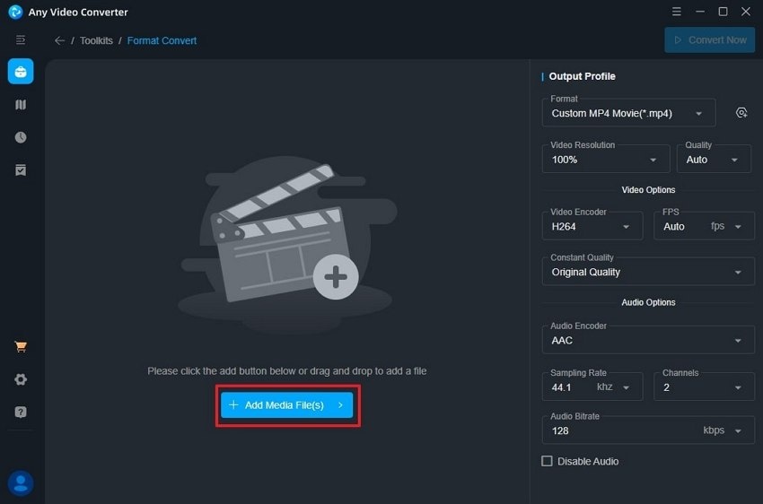 add media files any video converter