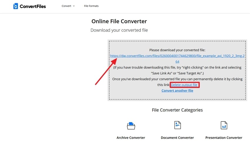 save output and delete from browser