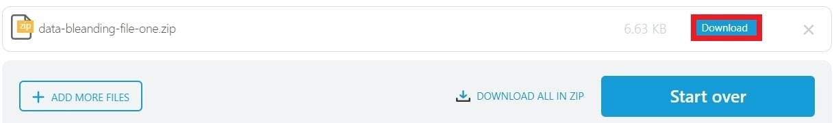 download the converted zip file