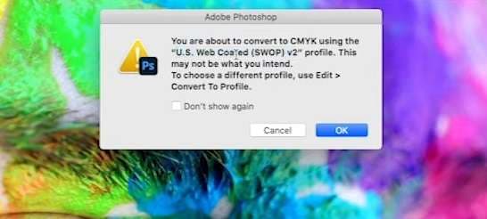 confirming cmyk color conversion in photoshop 