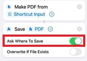 ask where to save