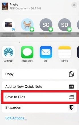 save to files
