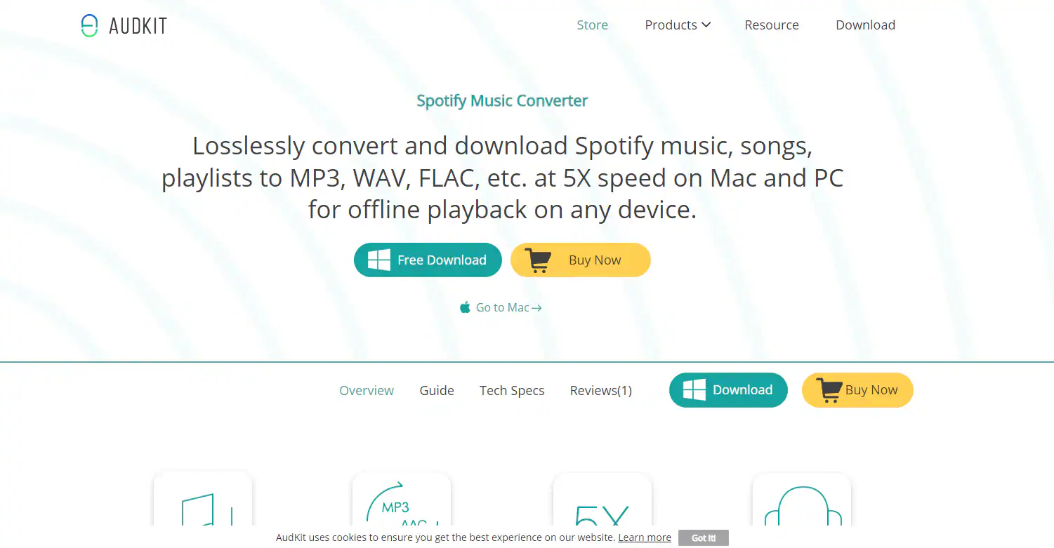 conversione da spotify a wav con audkit