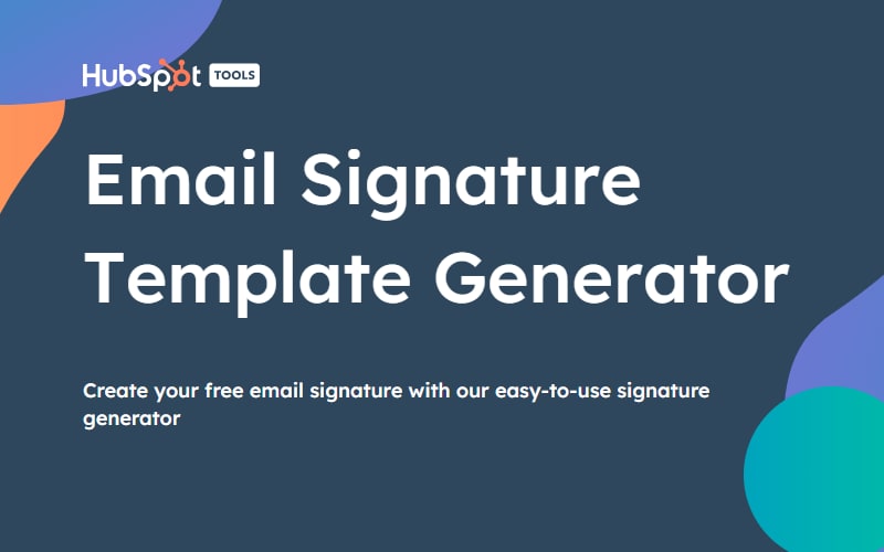hubspot free email signature template 