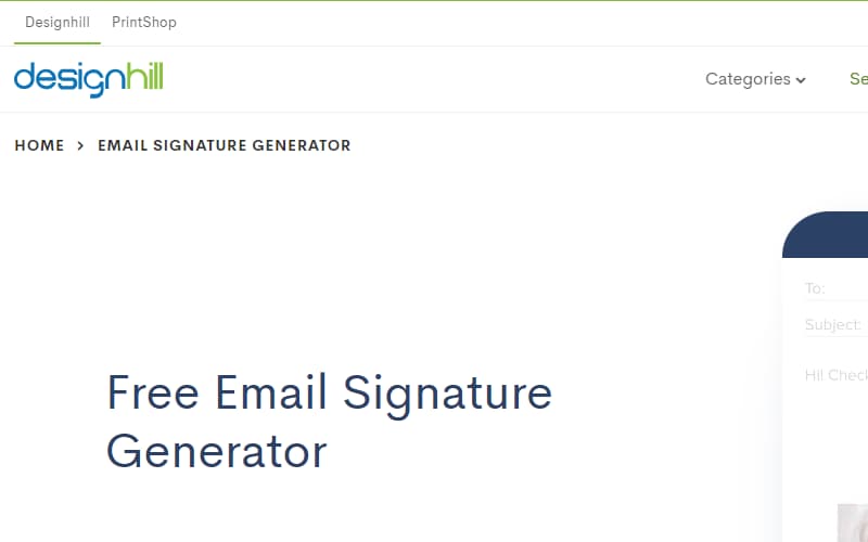 designhill free email signature template 