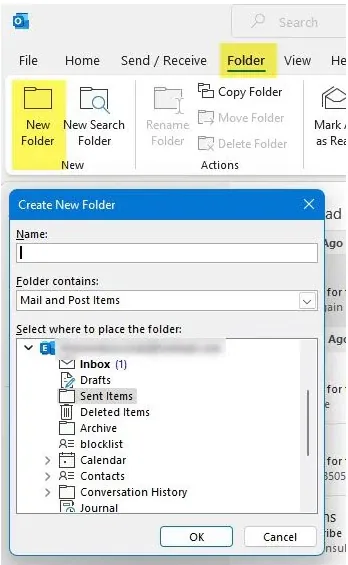 create a new folder