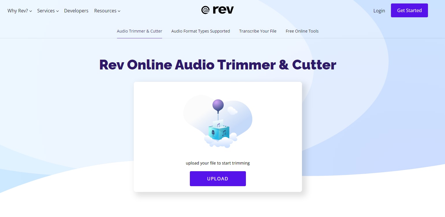 use rev to cut mp3 audio files