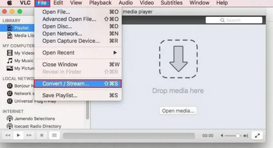 convert dat to mp4 using vlc on mac