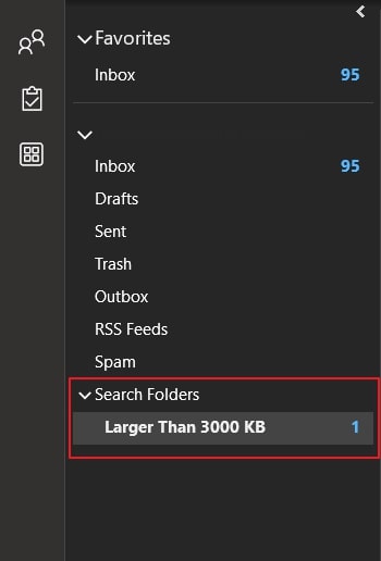 access the new search folder