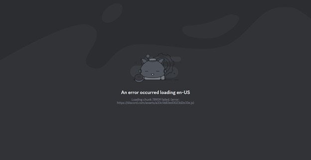 loading error message