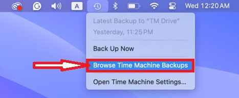 browse time machine backups