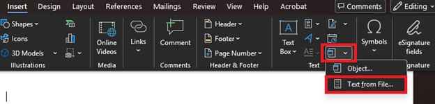 text from file