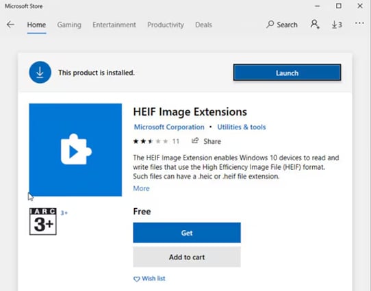 HEIF image extensions for windows 10/11