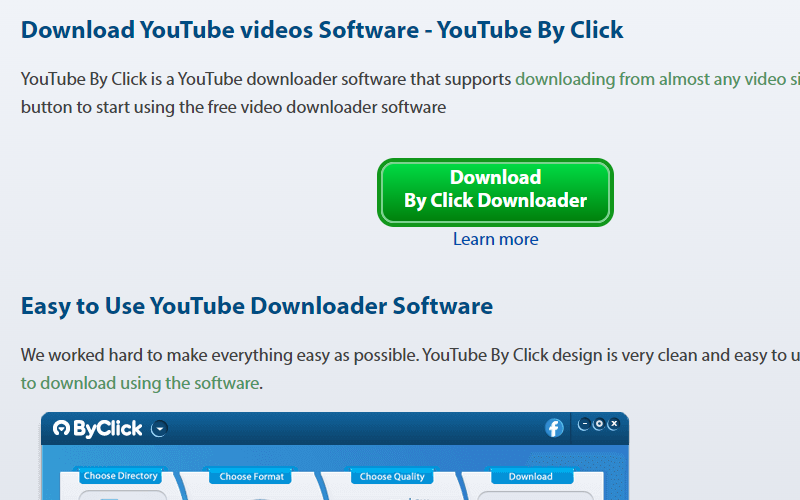 youtube byclick downloader