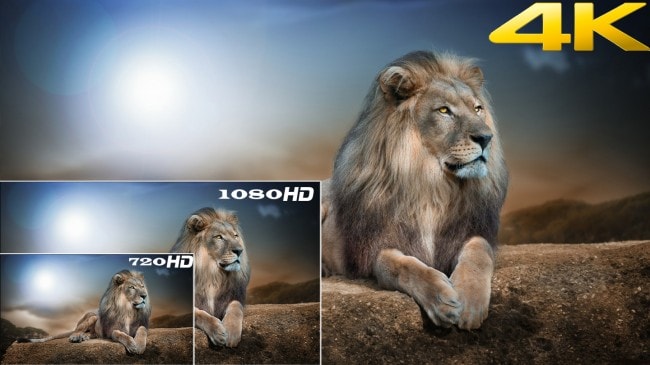 réduction d'échelle d'une vidéo 4k en vidéo hd