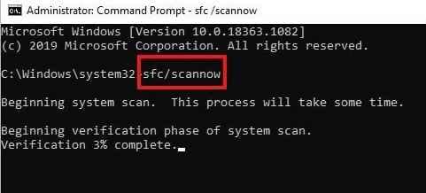 sfc /scannow