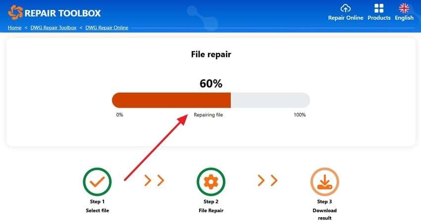 download repaired file or get email