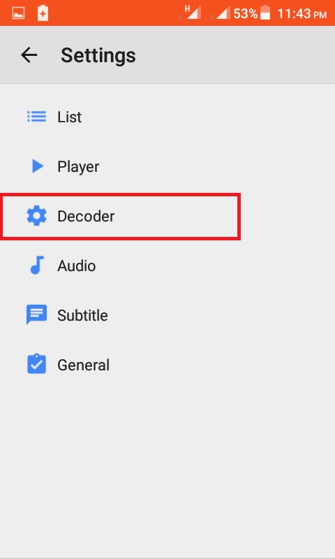 decoder settings