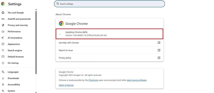 witness chrome getting updated