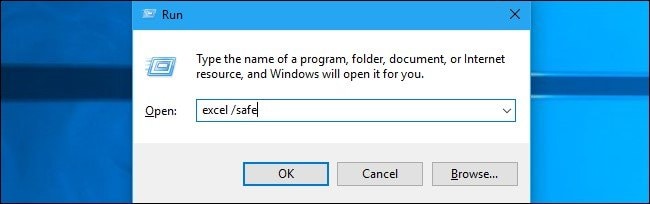 typing the command in the run dialog box