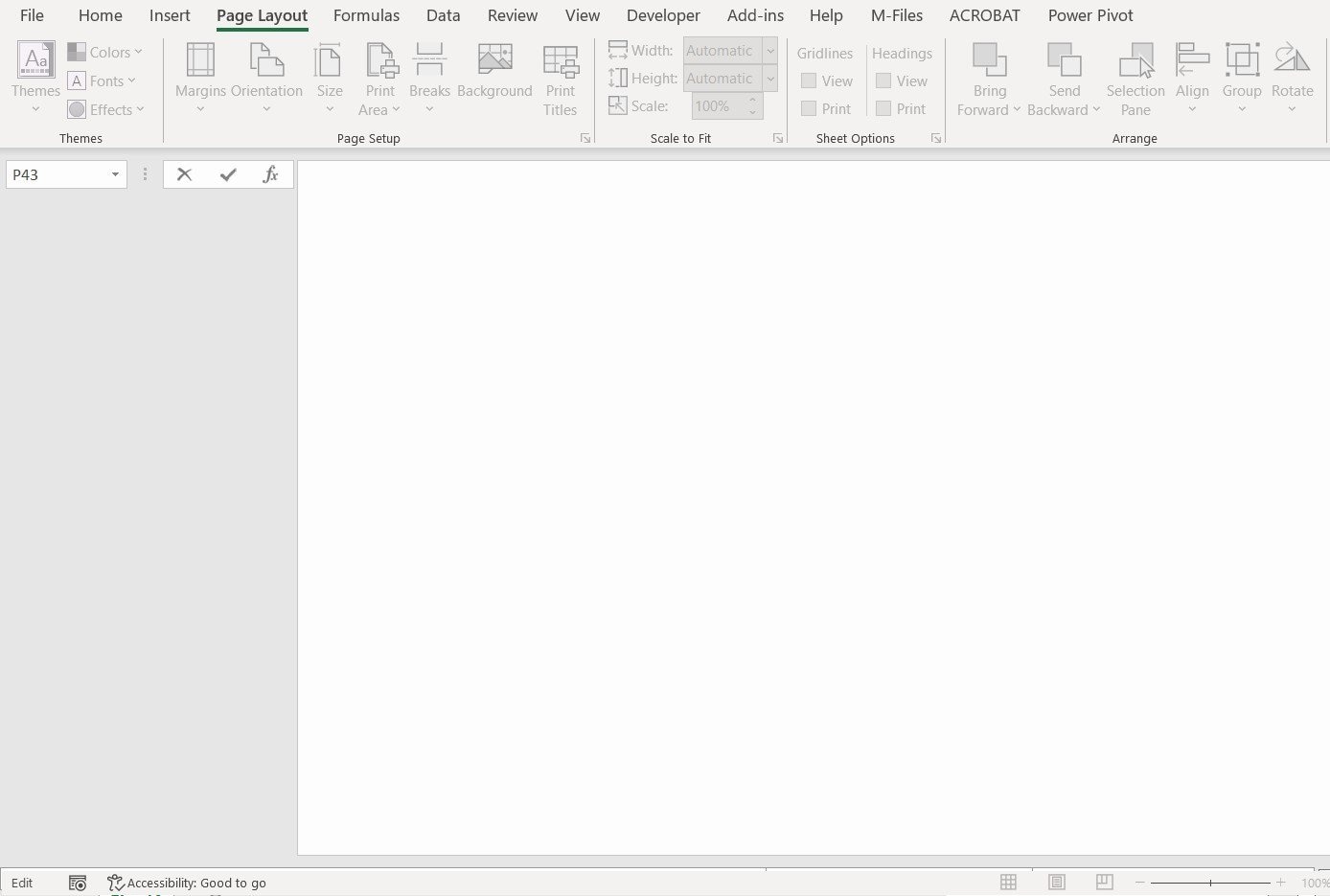excel document opening blank