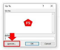 hit f5 on your keyboard and select special