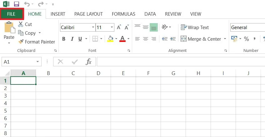 excel file tab