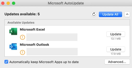 update excel on mac 