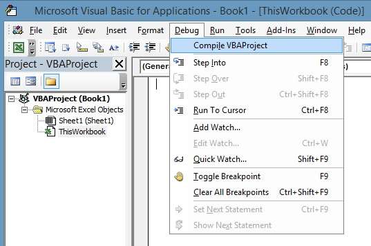 ricompila macro su excel