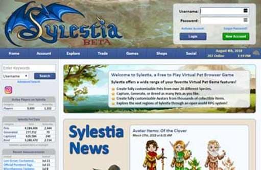 sylestia user interface