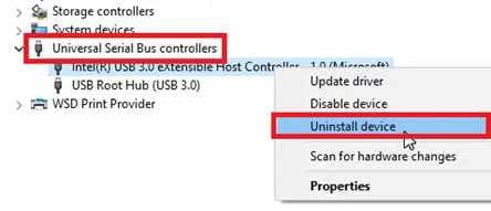 uninstall device 