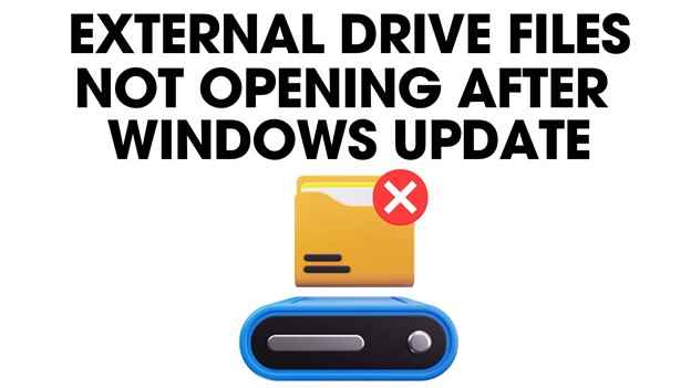 Repair External Drive Files After Update