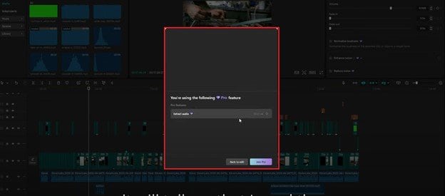 capcut pro error message