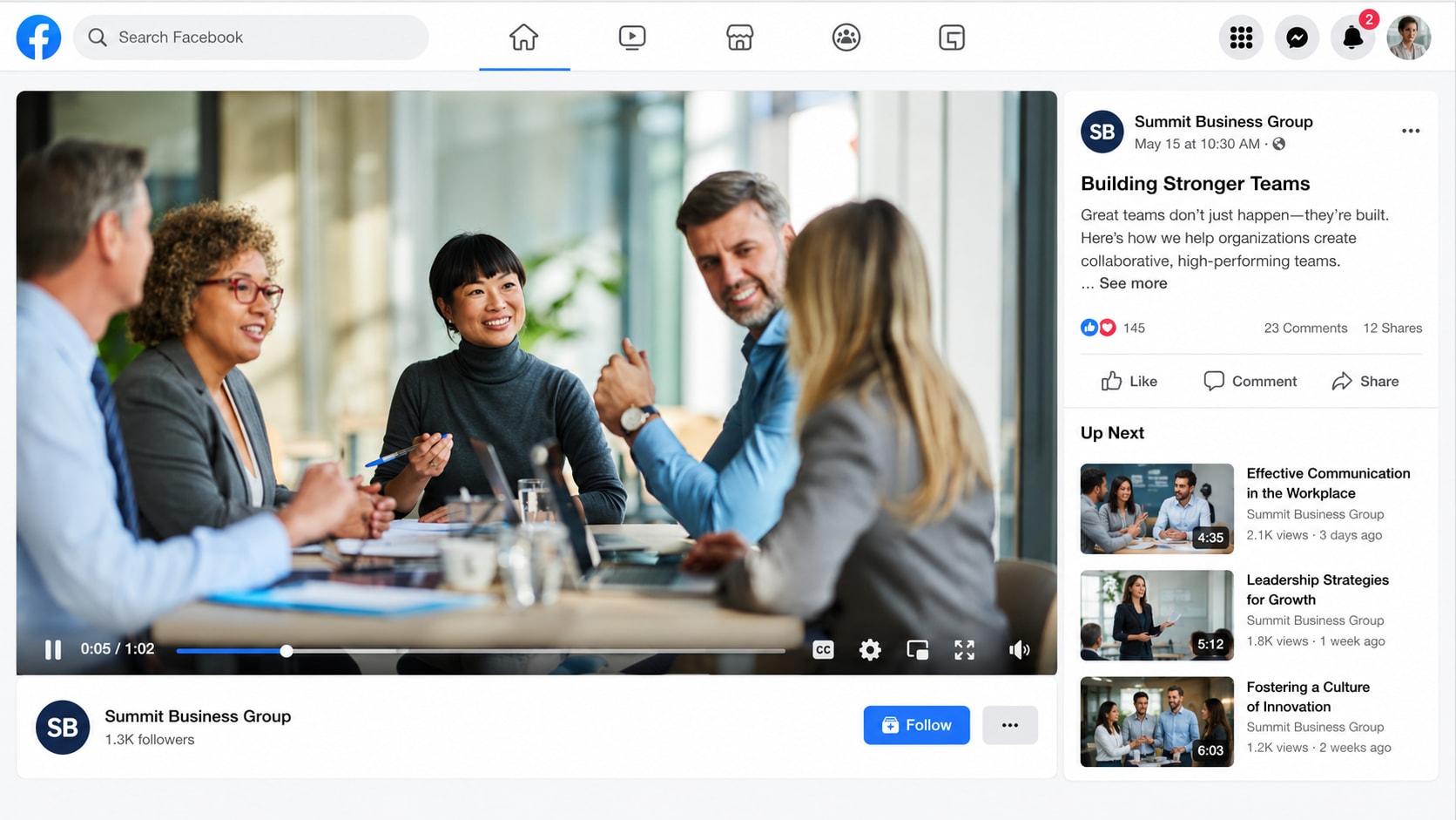 facebook video wont play after