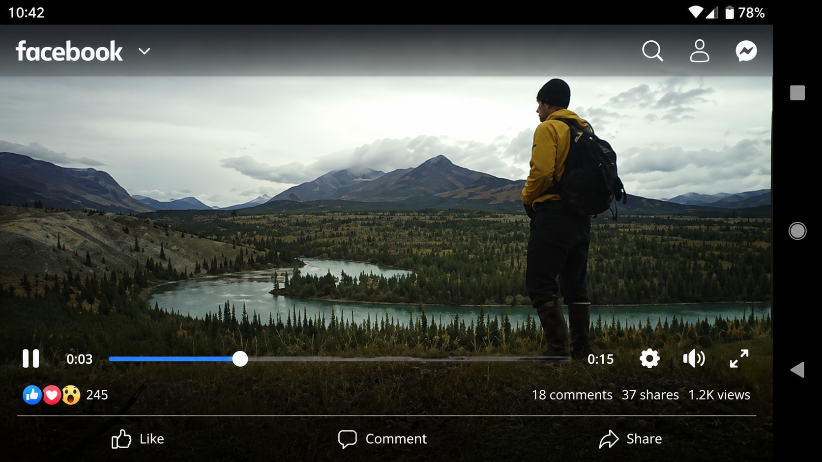 facebook videos wont play on android after