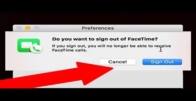 sign out of facetime