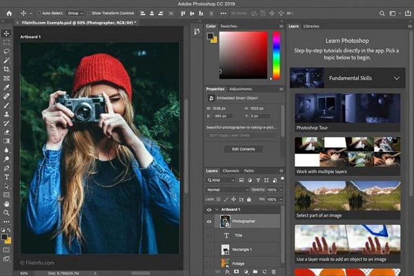 adobe photoshop interface