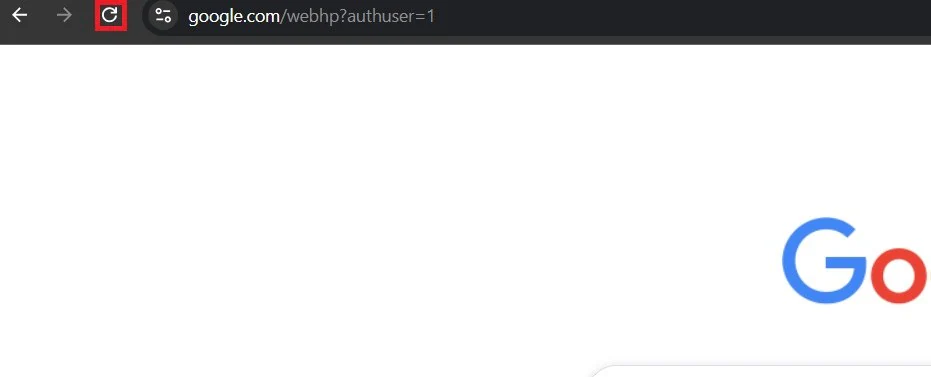 chrome refresh button