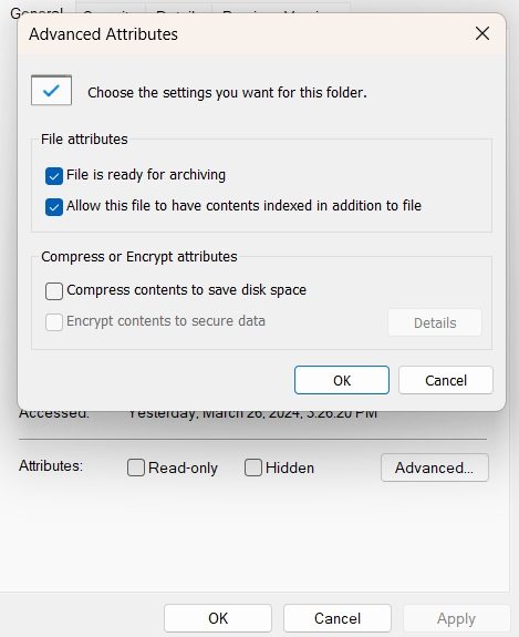 compress contents to save disk space 