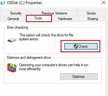 error checking 