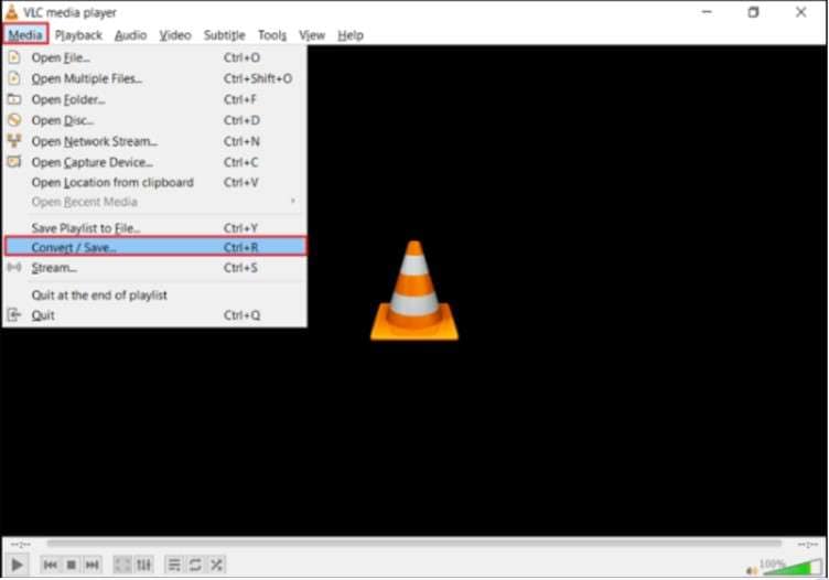 convert save option in vlc