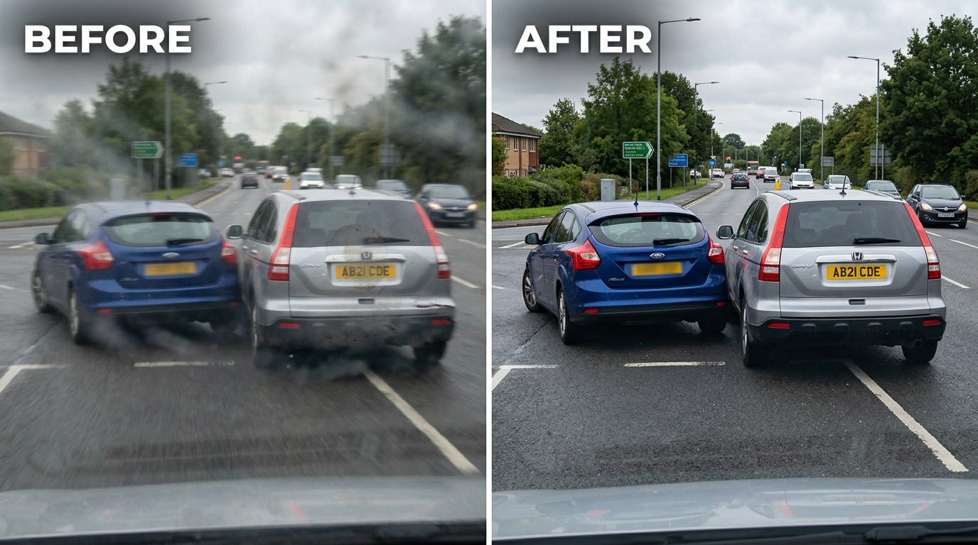 accident documentation photo blurry and dirty