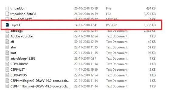 photoshop temp file