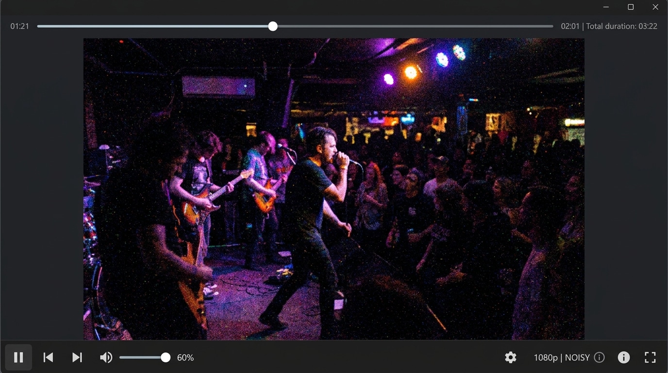 clean up dark and noisy footage before