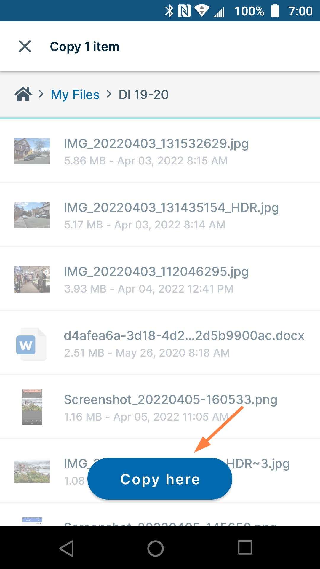 change the location of file