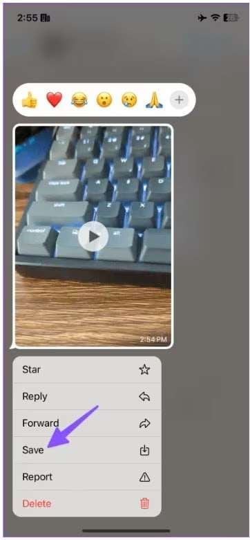 save video in iphone