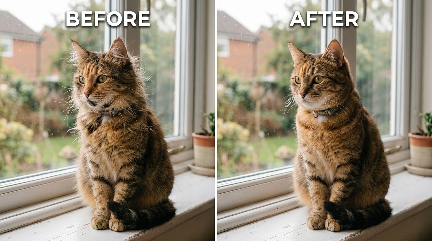 everyday cat candid portrait